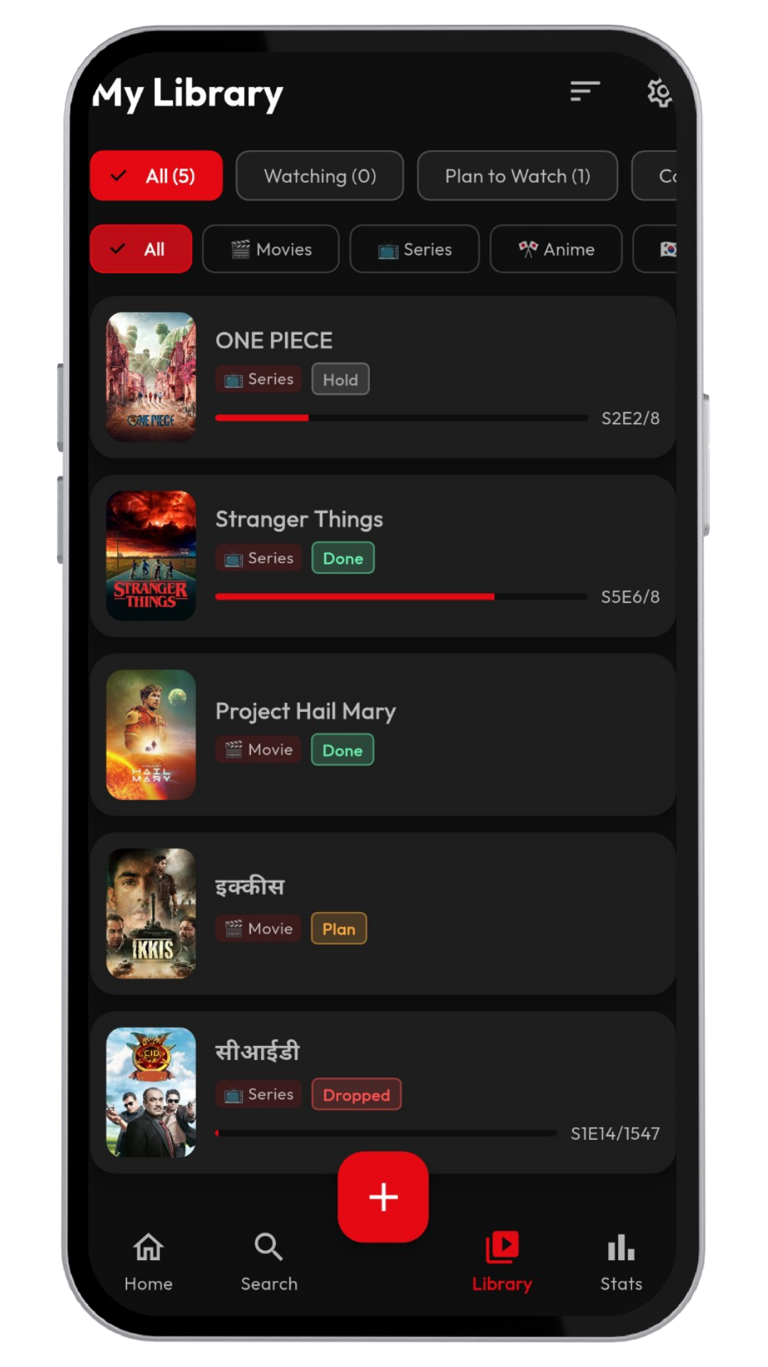 BingeList library